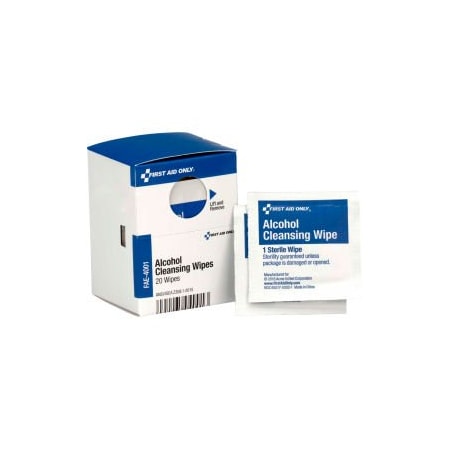 Acme United First Aid Only FAE-4001-001 SmartCompliance Refill Alcohol Wipes, 20/Box FAE-4001-001